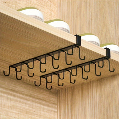 1 Piece Boho Metal Double Row Hook - Easy to install, wall hanging, damage-free storage for kitchen, bathroom and bedroom