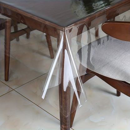 1 piece, tablecloth, desk protector, desk ink absorber, clear plastic desk protector, PVC transparent top cover surface protection, waterproof and scratch-resistant desk cover, home decoration