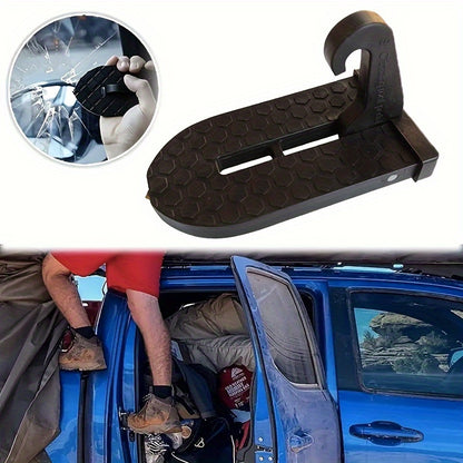 1 Piece Foldable Door Roof Rack - Quick Folding Design With Safety Grip And Emergency Glass Breaker - Universal Fit For Cars, Suvs, Trucks
