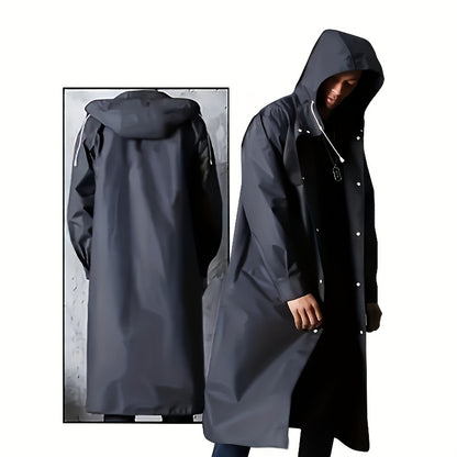 Waterproof Explorer Raincoat - Durable, Windproof, Quick Drying, Breathable, Lightweight with Hood for Ultimate Outdoor Protection - Ideal for Hiking, Fishing, Mountaineering and Camping, Black