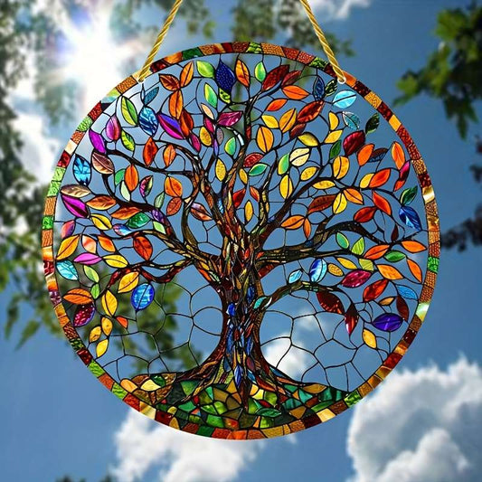 Acrylic Tree Of Life Sun Catcher - Hanging Outdoor Decoration