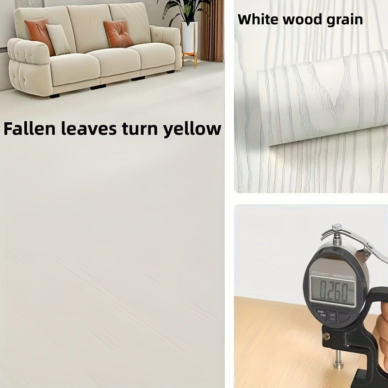 1 Roll Peel & Stick Wood Grain Vinyl   Self Adhesive Waterproof Peel Away  Realistic Wood Plank Tiles  Easy DIY Installation  Low Thickness (0.26mm) Laminate Floor Covering  Bathroom    Wood Like Floor