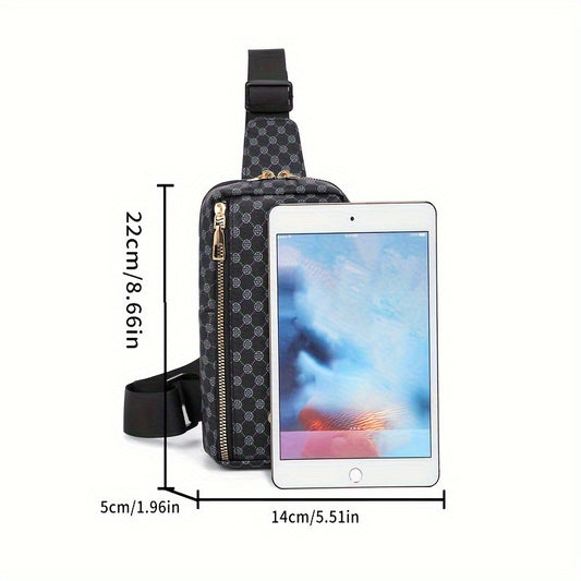1 piece of men's classic simple chest bag, casual crossbody bag