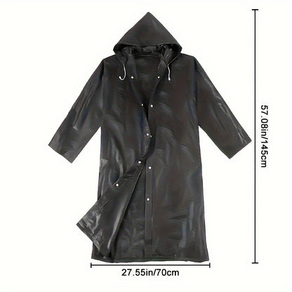 Waterproof Explorer Raincoat - Durable, Windproof, Quick Drying, Breathable, Lightweight with Hood for Ultimate Outdoor Protection - Ideal for Hiking, Fishing, Mountaineering and Camping, Black