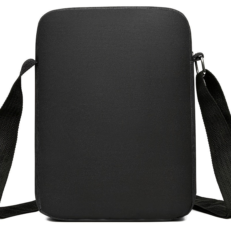 Women's Stylish Black Nylon Crossbody Bag - Roomy and Durable with Zipper Closure, Perfect for Cell Phones and Cameras
