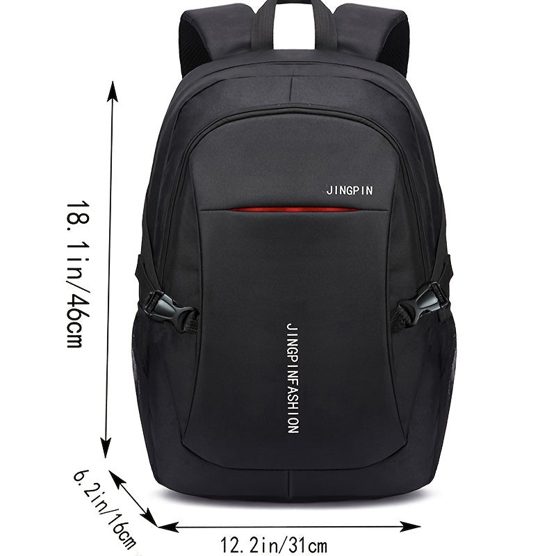 Men's New Nylon Leisure Bag Large Capacity Travel Computer Backpack Waterproof Weight Loss Backpack [Zipper Direction Random]