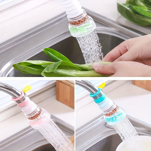 1 Piece Swivel Faucet Filter Extender with Water Filter - Plastic, Kettle Type, No Electricity Required - Kitchen Sink Water Saving Accessories