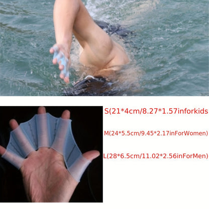 Silicone Swimming Fins Webbed Gloves Swimming Training Equipment