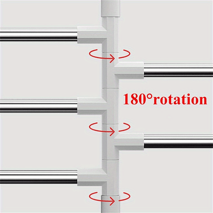 Adjustable Stainless Steel Towel Rack - Wall Mounted, No Drilling Required, with Suction Cup for Bathroom Storage