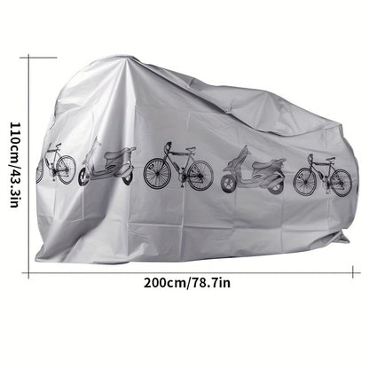 All-weather bike cover - Suitable for e-bikes, mountain bikes and motorcycles - Durable EVA material - Hand wash or dry clean