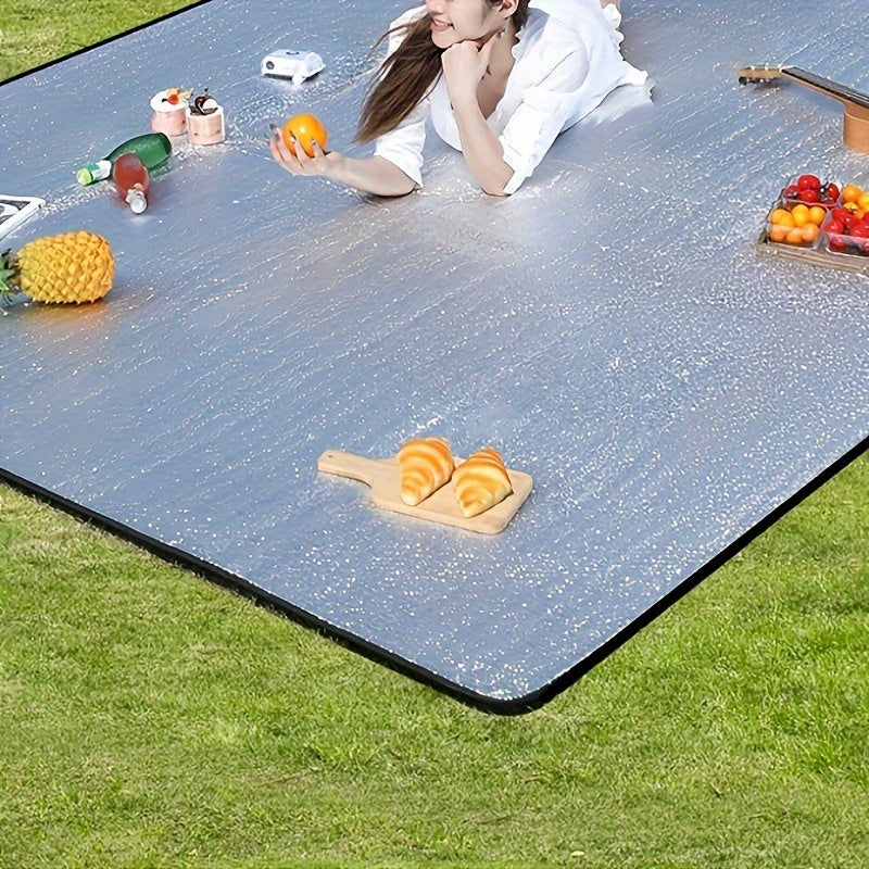 1pcFour Seasons Waterproof Camping Mat - Durable EVA Fabric, Plain Weave, Non-Electrical, Hand Washable, Foldable, Suitable for Outdoor Picnics and Tents,