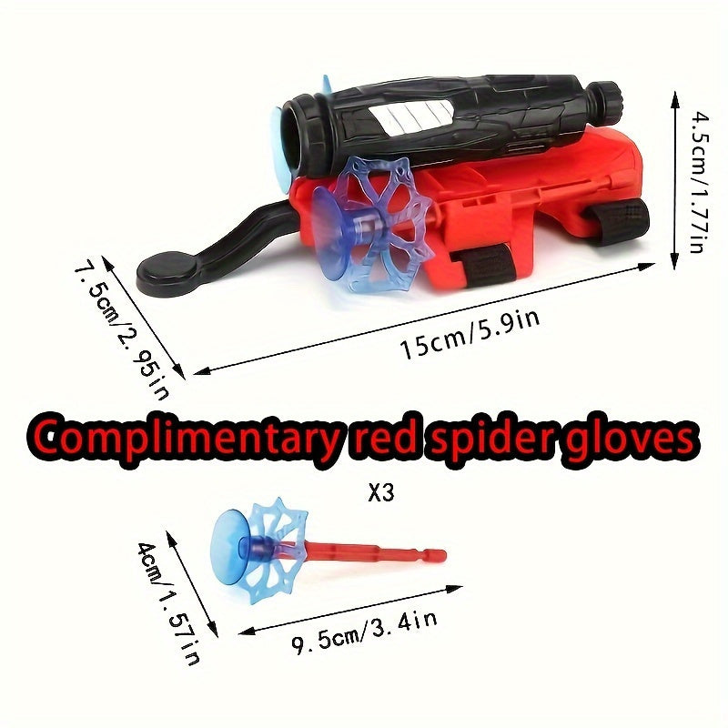 Spider Launcher Rotating Spray Watch Sticky On Wall Soft Bullet Gun Wrist Toy