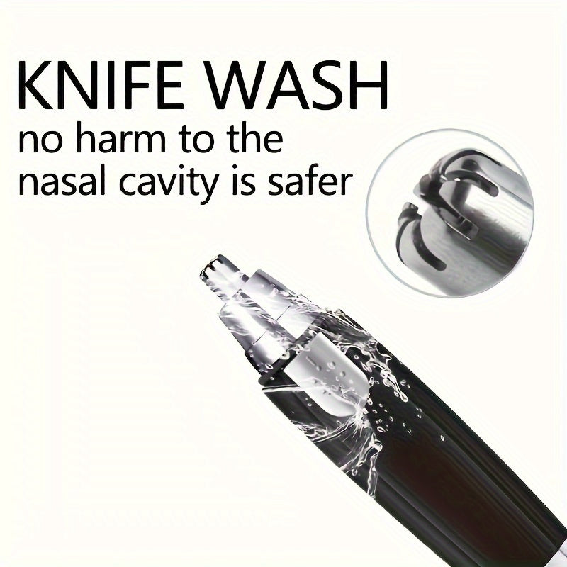 Precision Painless Trimmer - Professional Ear, Nose & Brow Grooming, Sleek Design, No Battery Needed