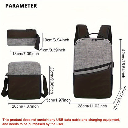 2-piece business travel backpack, multifunctional laptop backpack, laptop bag sent randomly