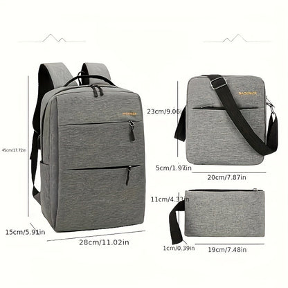2 Piece Travel Laptop Backpack Set, Durable Computer Bag