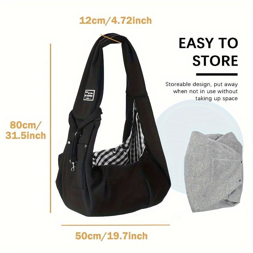 Premium Pet Sling Carrier - Soft, Breathable, and Comfortable Travel Companion for Dogs, Cats, Puppies, Kittens, and Small Animals - Ideal for Outdoor Adventures, Hiking, and Traveling