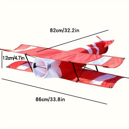 Innovative 3D Bi-plane Kite - Breathtaking Stereo Sound, Realistic Airplane Design with 100m Control Line - Fun-Filled Outdoor Entertainment for All Ages