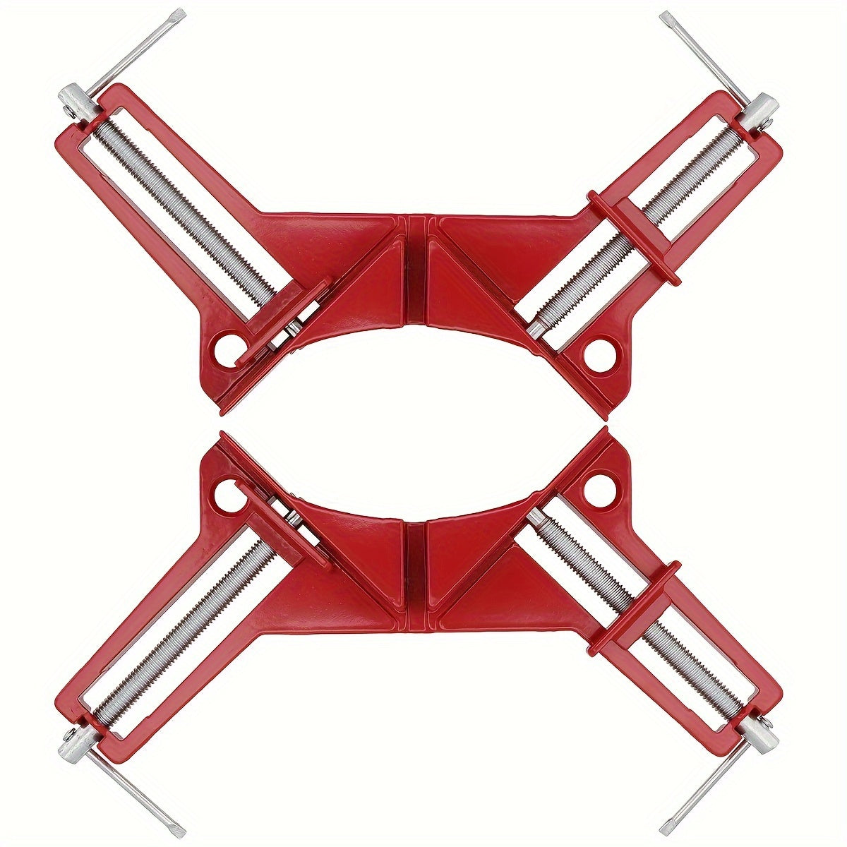 2pcs Adjustable Corner Clamps Set - 90 Degree Right Angle Clamp for Woodworking, Picture Frames, Welding, Fish-tanks, Cabinets, Shelf Holder, DIY Hand Tool with Corner Square Function