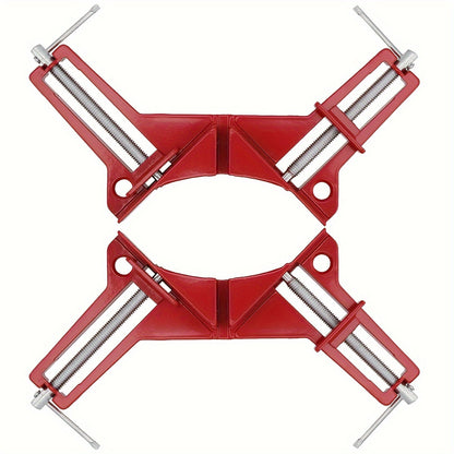2pcs Adjustable Corner Clamps Set - 90 Degree Right Angle Clamp for Woodworking, Picture Frames, Welding, Fish-tanks, Cabinets, Shelf Holder, DIY Hand Tool with Corner Square Function