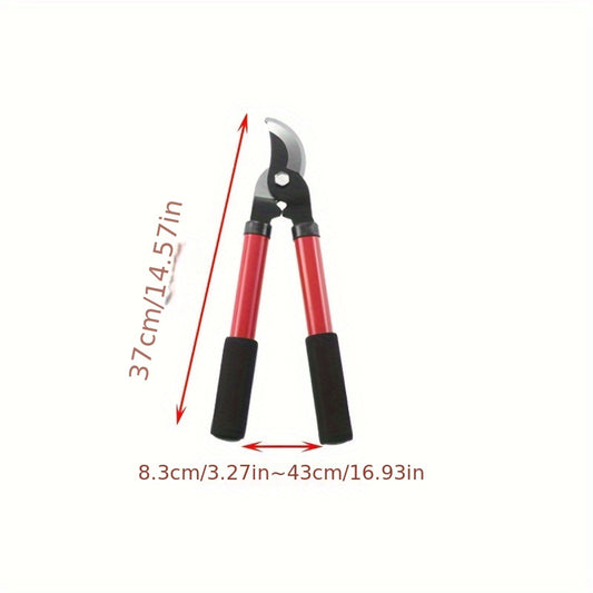 1 Piece Long Handle Hedge Trimmer - High Branch Pruning Shears for Garden and Lawn Care, Durable Steel Blade, Ergonomic Design