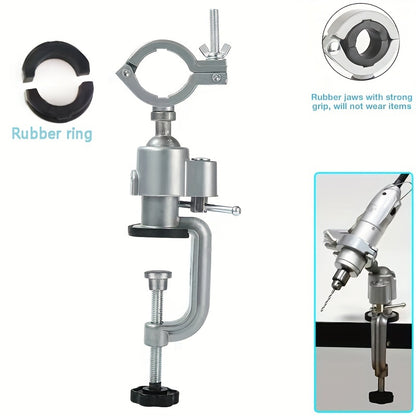 1-Piece Universal Multi-Purpose Stand - 360 Degree Rotatable, Adjustable Drill Clamp, Stand and Bracket - Perfect for Drills, Drill Presses and Handheld Drills