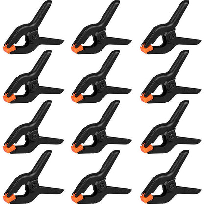 12pcs Spring Clips, 2" Small Backdrop Clips, Heavy Duty Plastic Clips, Spring Clips for Crafts, Backdrop Holders, Woodworking, Photography Studio