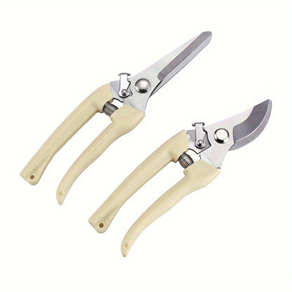 2-Pack Stainless Steel Garden Shears - Great for Pruning, Trimming and Trimming Branches and Flowers Gardening Pruning Shears Plants Garden Shears