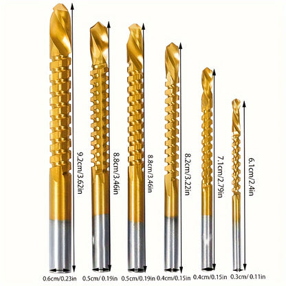 6-piece set Titanium alloy rivet high speed in and out hole, electric drill hole, metal drilling