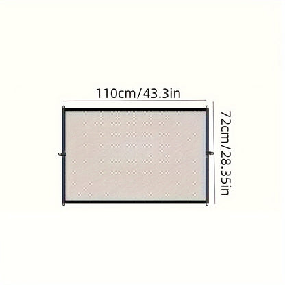1.8m Easy-Install Pet Safety Gate for Dogs & Cats - Nylon Mesh Barrier for Rooms and Stairs, Versatile Use