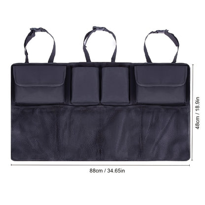 Spacious Oxford Cloth Car Trunk Storage Bag - Durable hanging bag for organized car storage - easy access and visibility