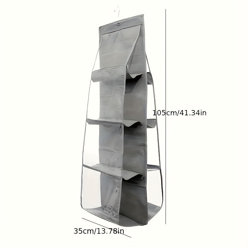 Women's Space Saving Multi-layer Hanging Storage Bags - Dust-proof, 360° Rotating Closet Organizer
