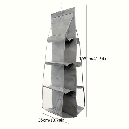 Women's Space Saving Multi-layer Hanging Storage Bags - Dust-proof, 360° Rotating Closet Organizer