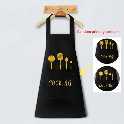 Waterproof Non-Woven Plastic Apron with Convenient Pockets - Stain Resistant, Wipeable Chef Apron for Kitchen and Restaurant, Unisex Design