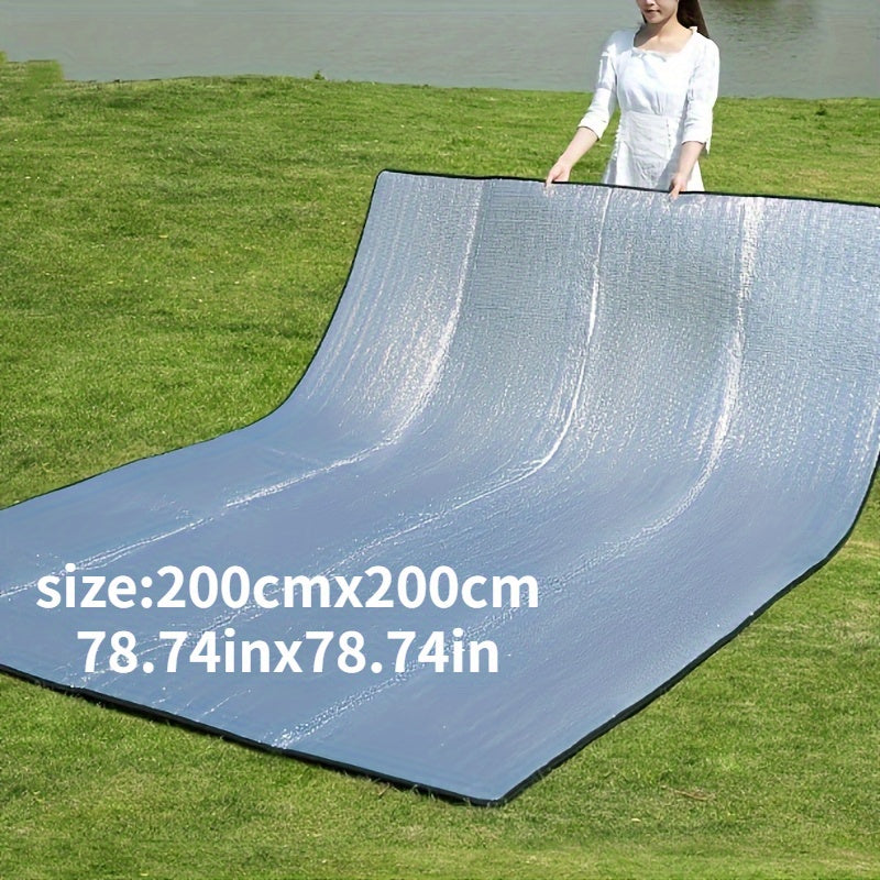 1pcFour Seasons Waterproof Camping Mat - Durable EVA Fabric, Plain Weave, Non-Electrical, Hand Washable, Foldable, Suitable for Outdoor Picnics and Tents,