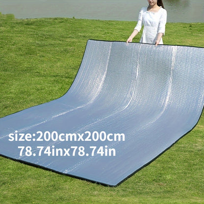 1pcFour Seasons Waterproof Camping Mat - Durable EVA Fabric, Plain Weave, Non-Electrical, Hand Washable, Foldable, Suitable for Outdoor Picnics and Tents,