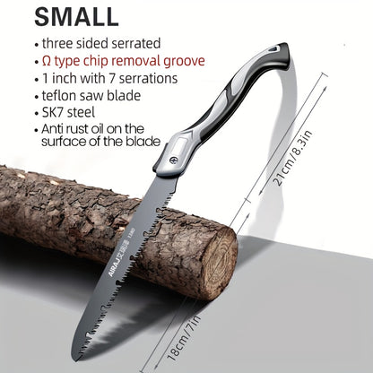 AIRAJ Folding Saw Carpenter Folding Hacksaw Multi-function Cutting Wood Sharp Camping Garden Logging Saw Tree Cutter Hand Tool