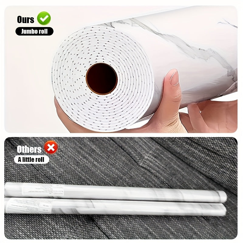 2 Rolls  15.7x118 Inch Thickened Version  3mm Thickness  Easy to Peel and Apply Vinyl Flooring Durable and Removable Waterproof Marble Tile Stickers. Self Adhesive Modern  Marble Pattern Floor Tile Decals  Suitable For Kitchen  Living Room  Office