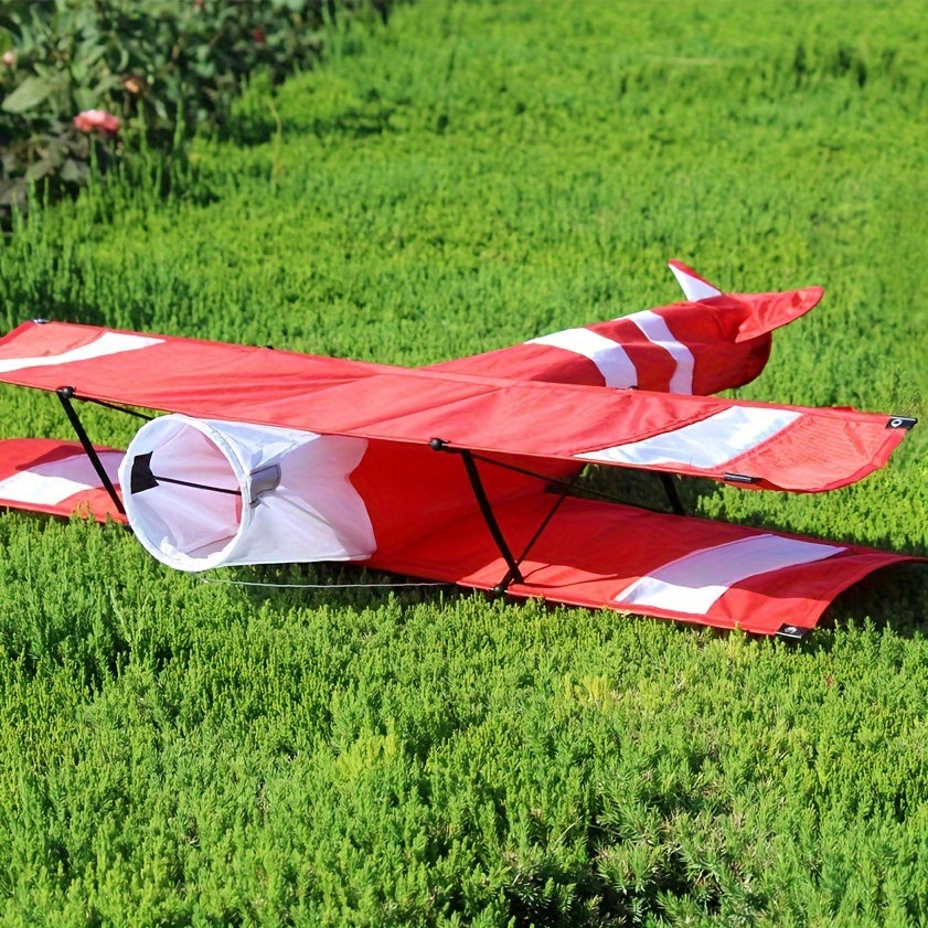 Innovative 3D Bi-plane Kite - Breathtaking Stereo Sound, Realistic Airplane Design with 100m Control Line - Fun-Filled Outdoor Entertainment for All Ages