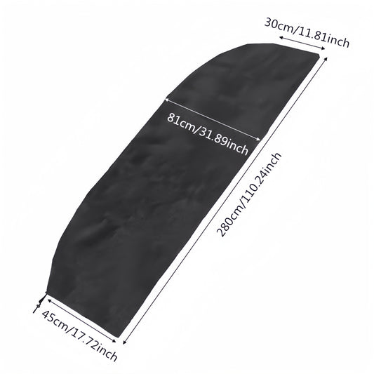 280cm Waterproof Outdoor Umbrella Cover 420D Oxford Cloth, Anti-UV Patio Parasol Cover with Storage Bag, Dust-Proof Black Canopy Sunshade Cover for 3.35m to 4.27m Garden Parasol