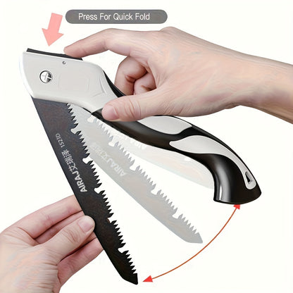 AIRAJ Folding Saw Carpenter Folding Hacksaw Multi-function Cutting Wood Sharp Camping Garden Logging Saw Tree Cutter Hand Tool