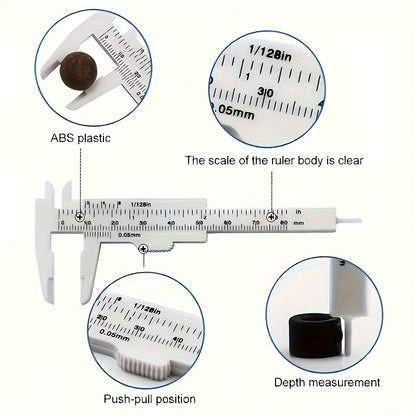 1PC Mini Plastic Vernier Caliper