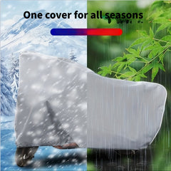 1 Pack Heavy Duty All Weather Motorcycle Cover, UV Protection, Dust and Rain Proof Polyester, Fleece Lining, Thickened Oxford Car Jacket with Plush for Outdoor Storage