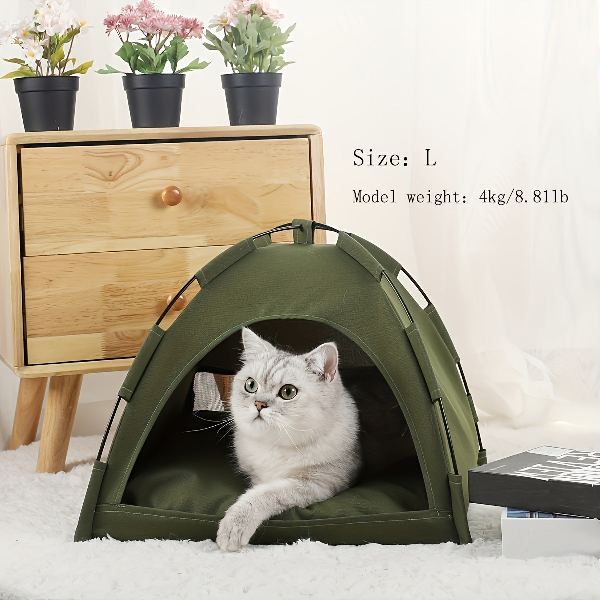 Cozy Companion Pet Tent - Ultra Soft, Comfortable, and Spacious Sleeping Nest with Solid Color Design for Cats and Dogs - Portable, Easy to Assemble, and Machine Washable