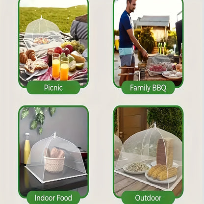 Large Pop-Up Mesh Food Cover Tent - Foldable, washable, perfect for picnics, BBQs and parties, keeps bugs out