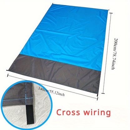 Waterproof Twill Nylon Picnic Mat - Durable, Moisture-Proof, Foldable, and Portable for All-Season Outdoor Camping and Beach Trips - Easy Hand Wash Only