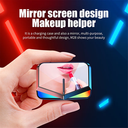 Tws Low Latency Gaming Earbuds HiFi Stereo, LED Charging Box, Touch Volume Control High Fidelity Wireless Headphones with RGB Effect, Noise Cancelling Microphone, Fast Charging Earphones