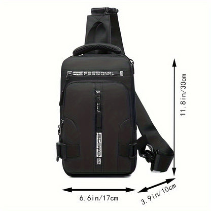 Fashionable Casual Crossbody Backpack - Adjustable Shoulder Strap, Multi-Pocket Waist Bag with Zipper Closure, Spacious Compartment, Suitable for Travel, Sports and Daily Use - Durable, Waterproof and Comfortable Chest Bag for Men and Women