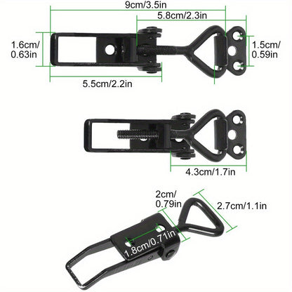 4Pcs Heavy Duty Iron Toggle Clamps Adjustable Lever Lock Safe