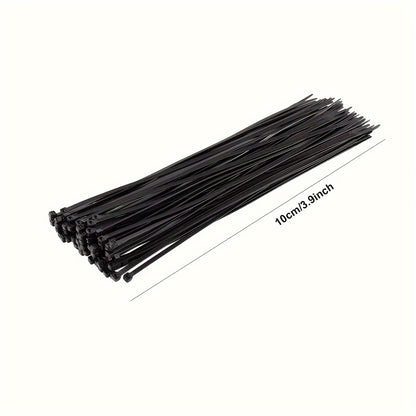 200 PCS Self-Locking Plastic Nylon Zipper Ties, Multipurpose Cable Management Ties