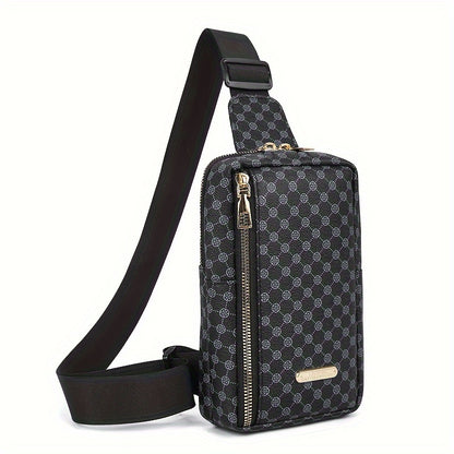 1 piece of men's classic simple chest bag, casual crossbody bag